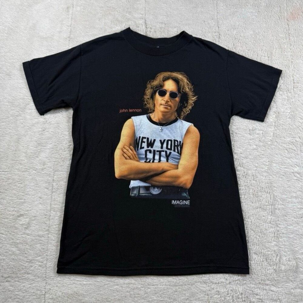 Vintage 2003 John Lennon Imagine Give Peace a Chance Graphic T-Shirt Small